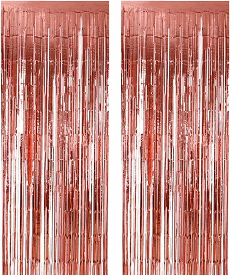 Set 2 perdele din folie, rosu, 200 x 100 cm imagine noua 2022