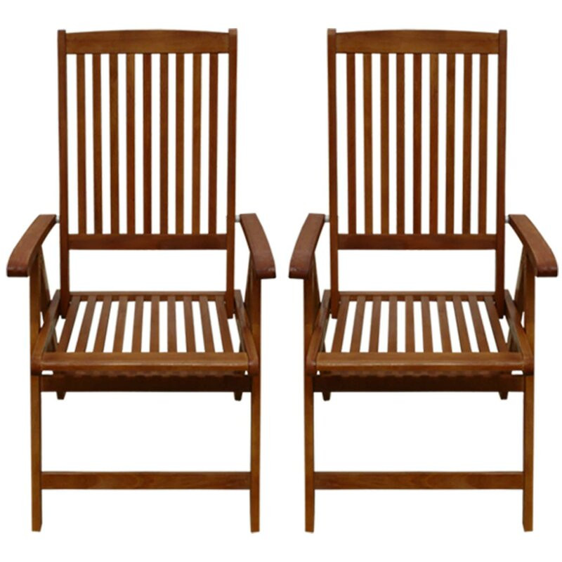 Set 2 scaune de gradina Afrin, pliabile si reclinabile, lemn masiv, natur, 105x 56 x 71 cm chilipirul-zilei.ro/ pret redus