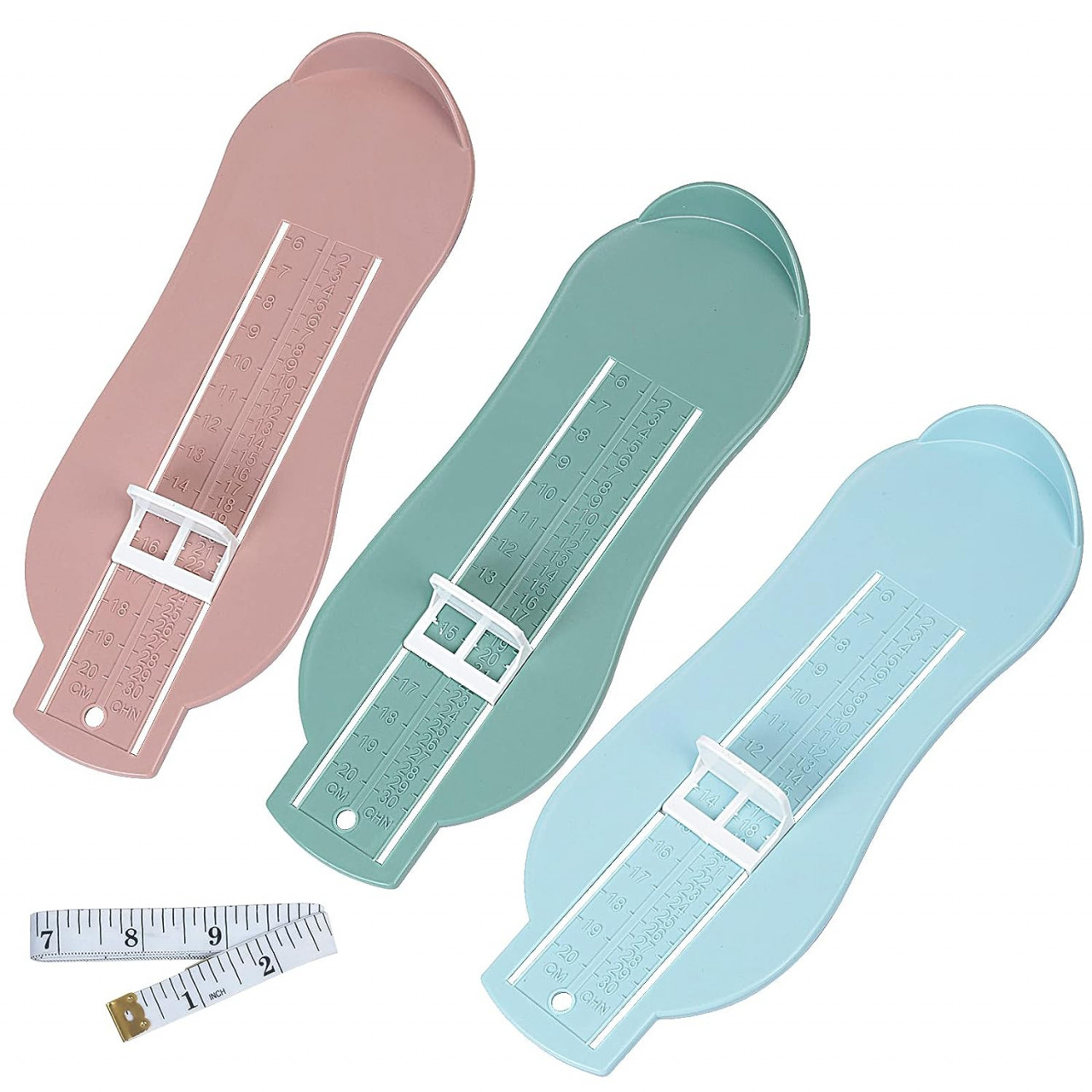 Set 3 indicatori de masurare incaltamintei pentru copii Chala, ABS, multicolor, 23 x 9 cm