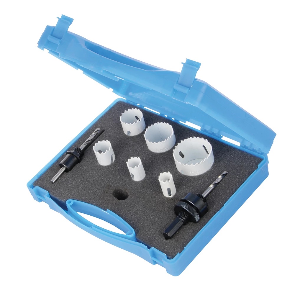 Set carote Bi-Metal Silverline Electricians, 9 bucati