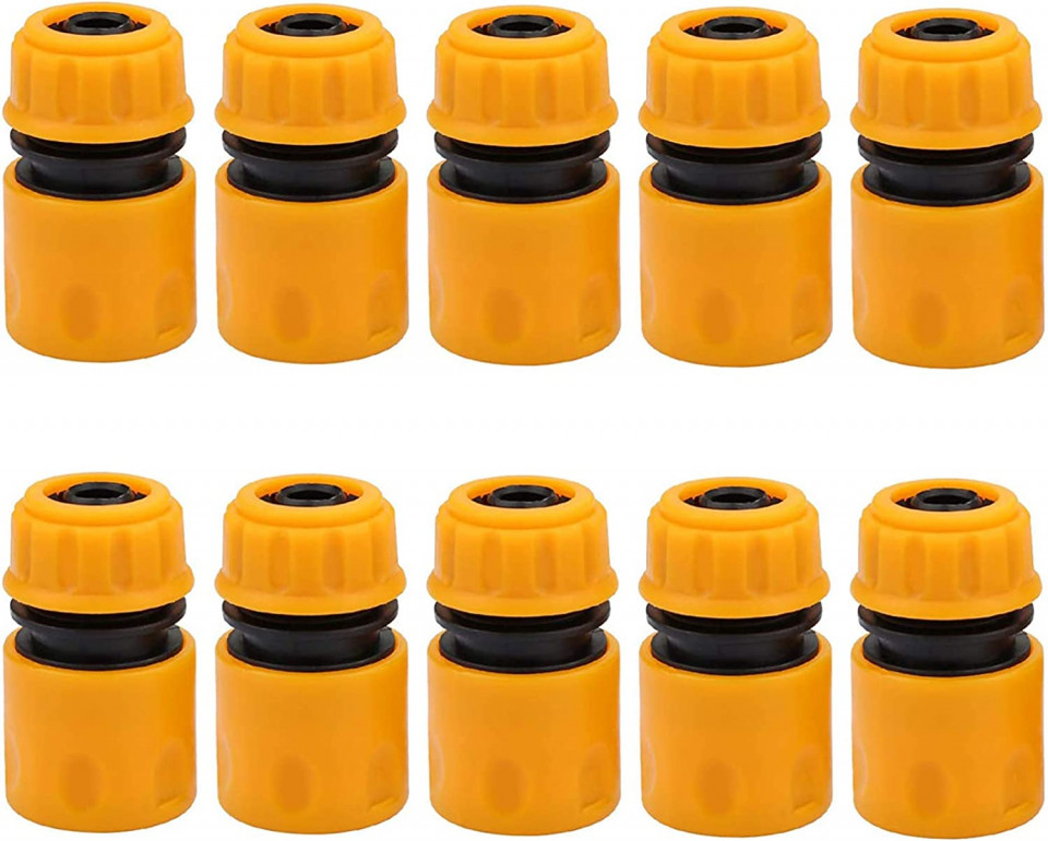 Set de 10 conectori pentru furtun YUNSTK, plastic, negru/portocaliu, 5,5 x 3,5 cm 35 imagine noua