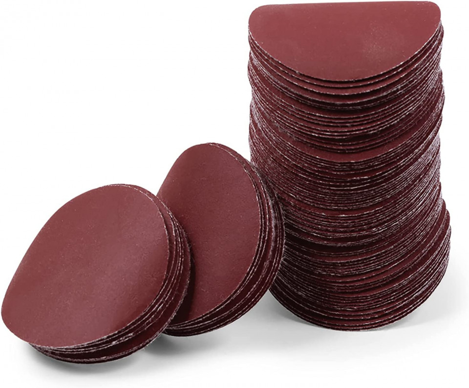 Set de 100 de discuri abrazive Leontool, oxid de aluminiu, rosu, 800, 5,5 cm 100