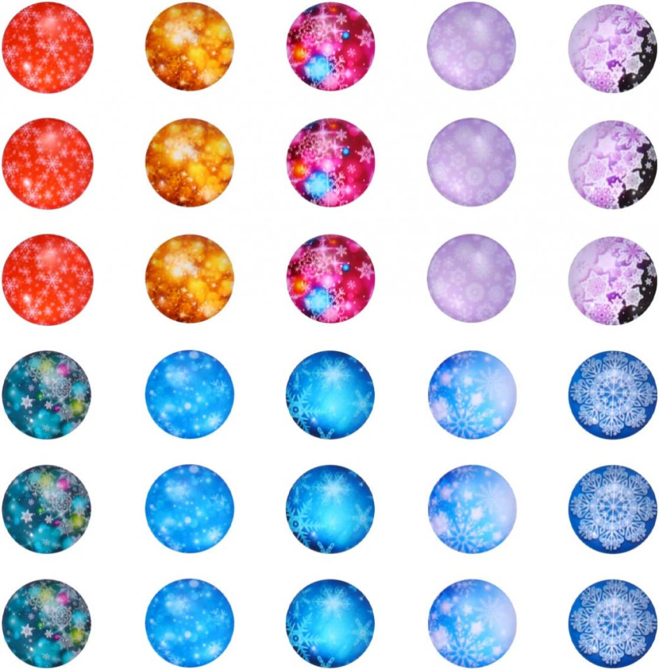 Set de 100 fulgi pentru decor Exceart, multicolor, sticla, 1 x 1 cm