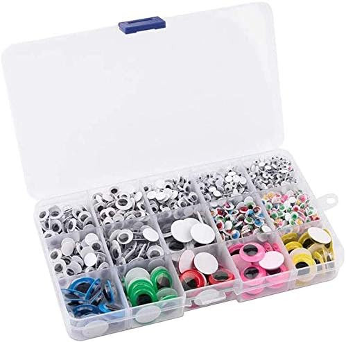 Set de 1500 ochi pentru papusi Erlliyeu, plastic, multicolor