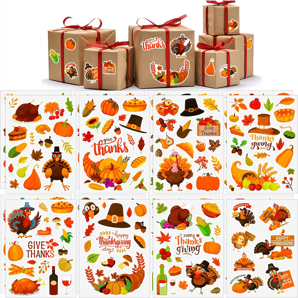 Set de 16 foi cu autocolante Qpout, hartie, multicolor, 18 x 15 cm