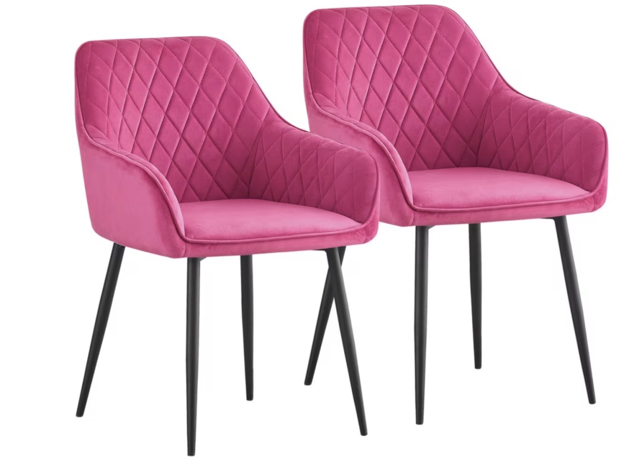 Set de 2 fotolii Novel din catifea, 56/82,5/61,5 cm