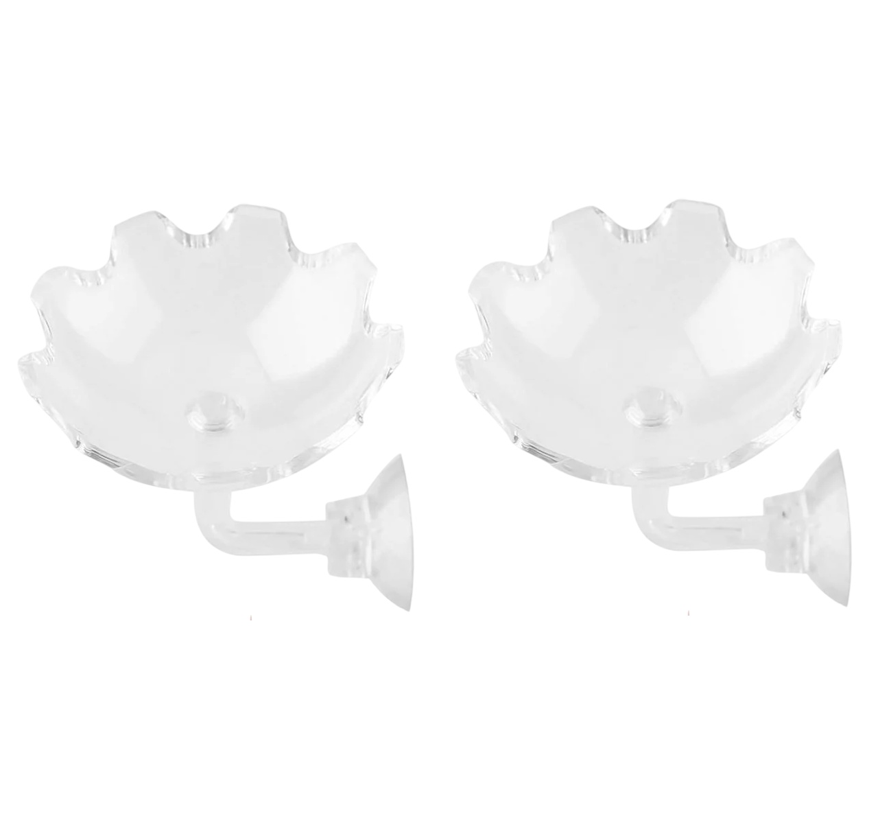 Set de 2 hranitoare pentru vietatile din acvariu Sprießen, acril/silicon, transparent, 3 x 3 x 6 cm