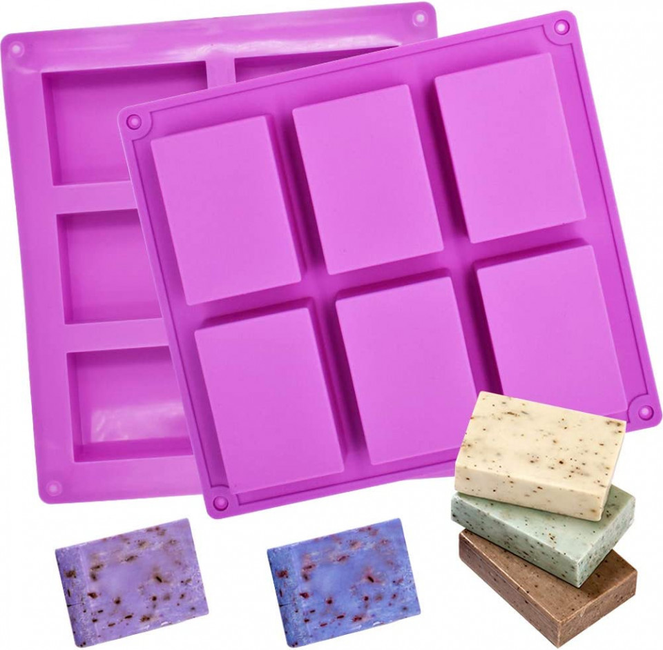 Set de 2 matrite de sapun SIMUR, silicon, violet, 23 x 21,3 cm 213