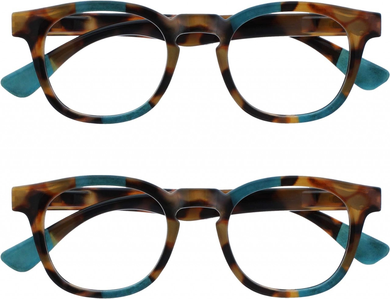 Set de 2 perechi de ochelari de vedere Opulize, maro/turcoaz, marimea +1.00