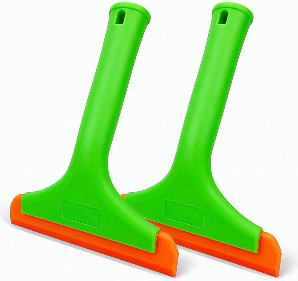 Set de 2 raclete COMBLUE, plastic/silicon, verde/portocaliu, 15 x 19 cm