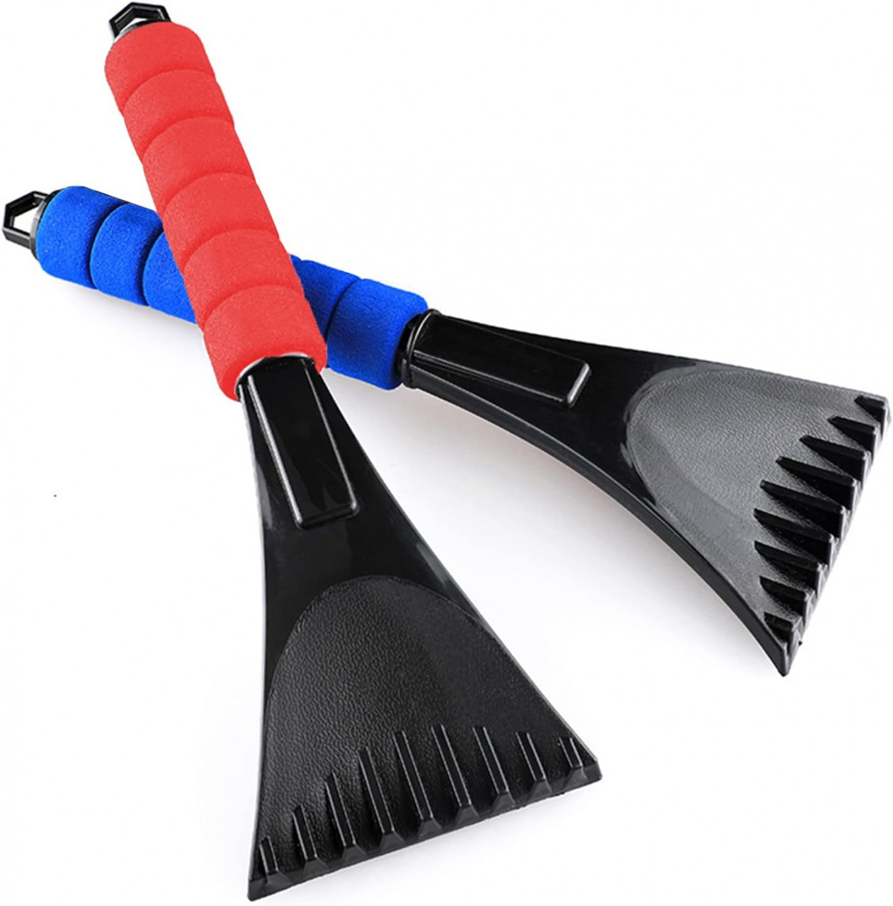 Set de 2 raclete de gheata pentru parbriz Helweet, ABS, rosu/albastru/negru, 280 x 95 x 25mm
