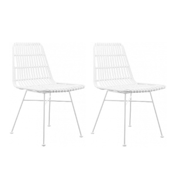 Set de 2 scaune Costa, alb, 47 x 83 x 61 cm Pret Redus chilipirul-zilei pret redus imagine 2022