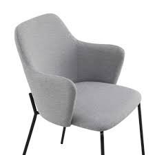 Set de 2 scaune tapitate Oslo, negru/gri, 58 x 53 x 85 cm image2