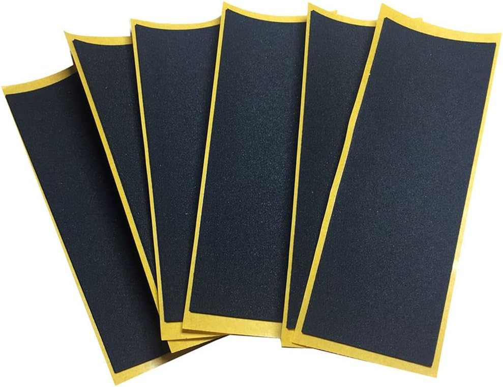 Set de 20 benzi autoadezive pentru fingerboard board OVNSHVN, spuma, negru, 38 x 110 mm