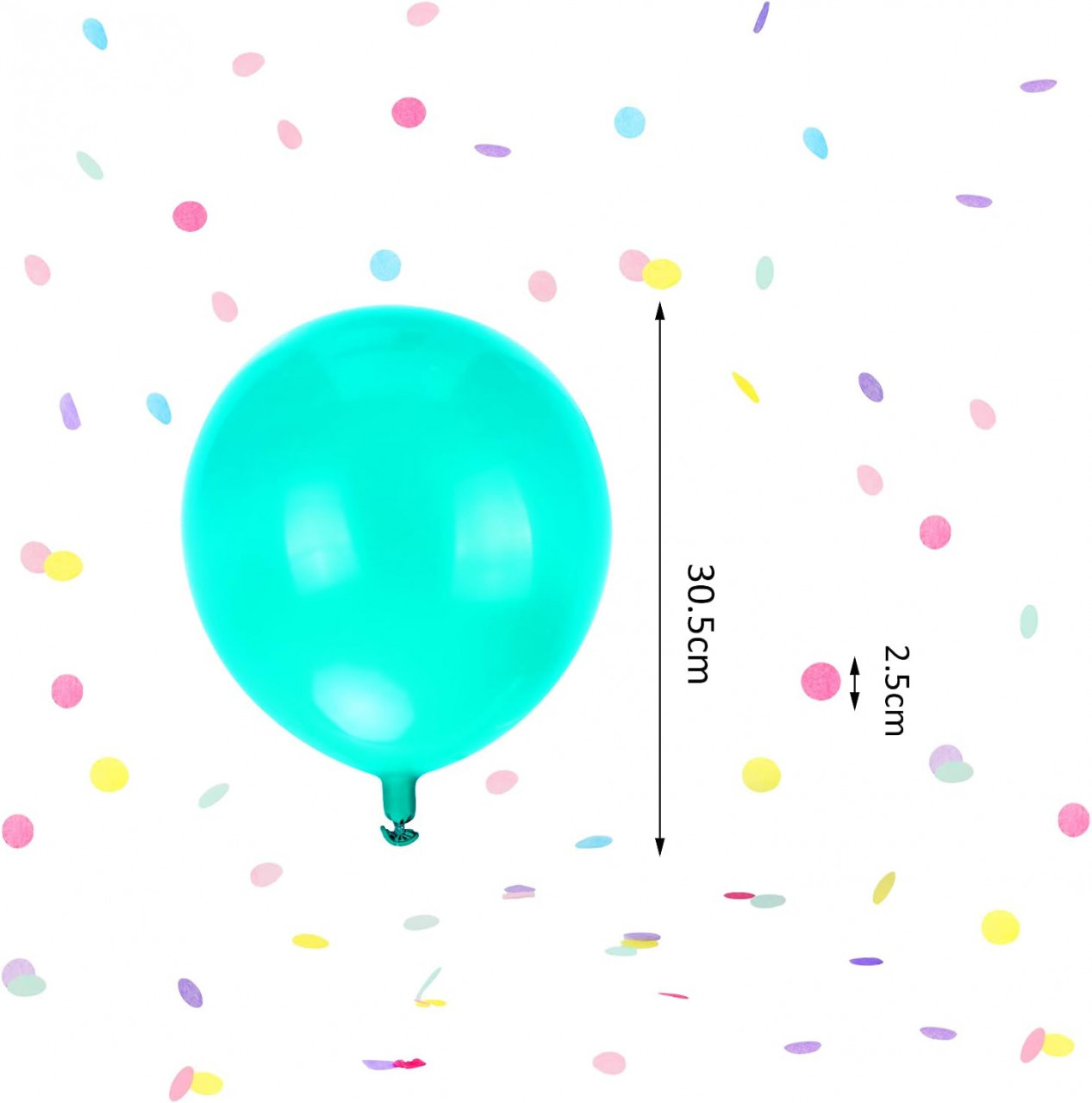 Poze Set de 20 de baloane pentru petrecere LETRAN, latex, multicolor, 30 cm
