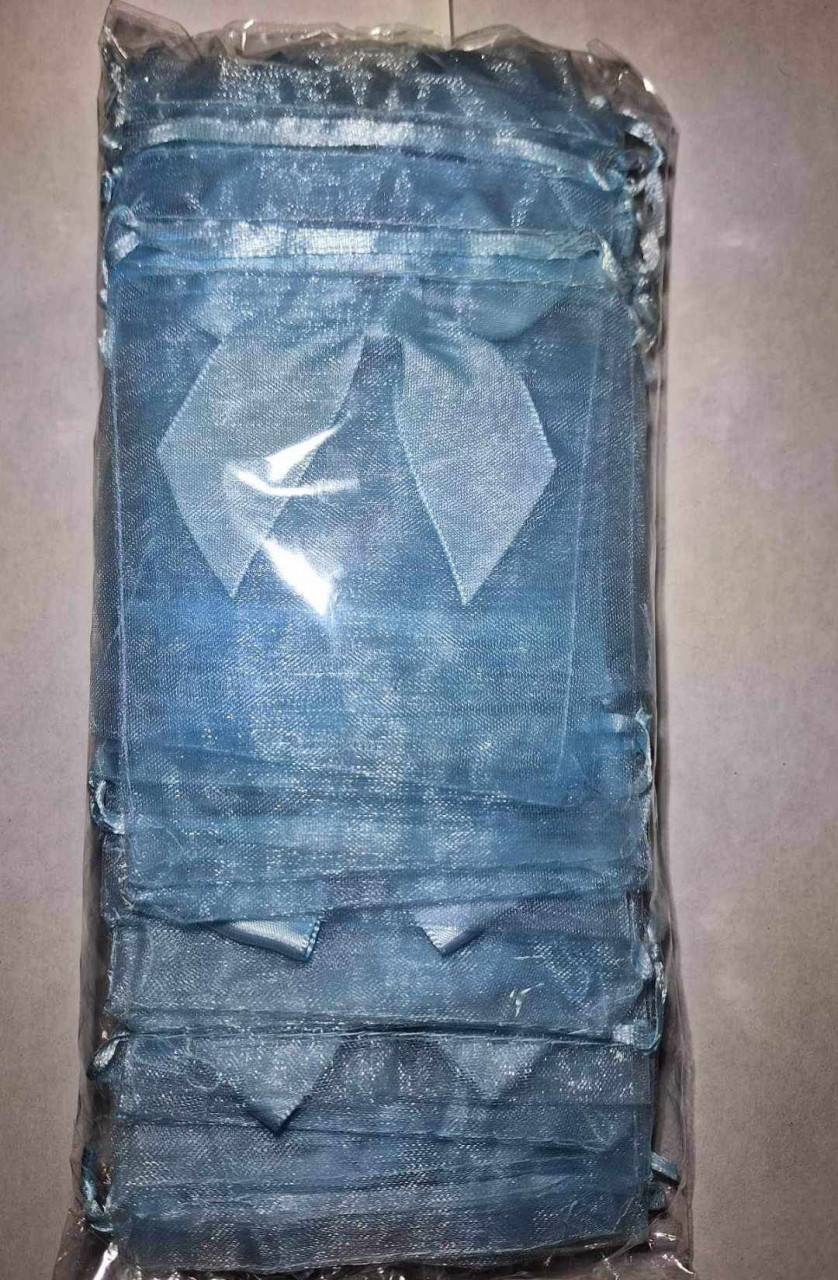 Set de 20 saculeti Creahaus, textil, albastru, 7 x 9 cm