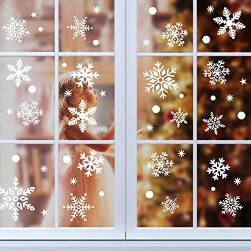 Poze Set de 212 stickere pentru fereastra Weigav, PVC, alb