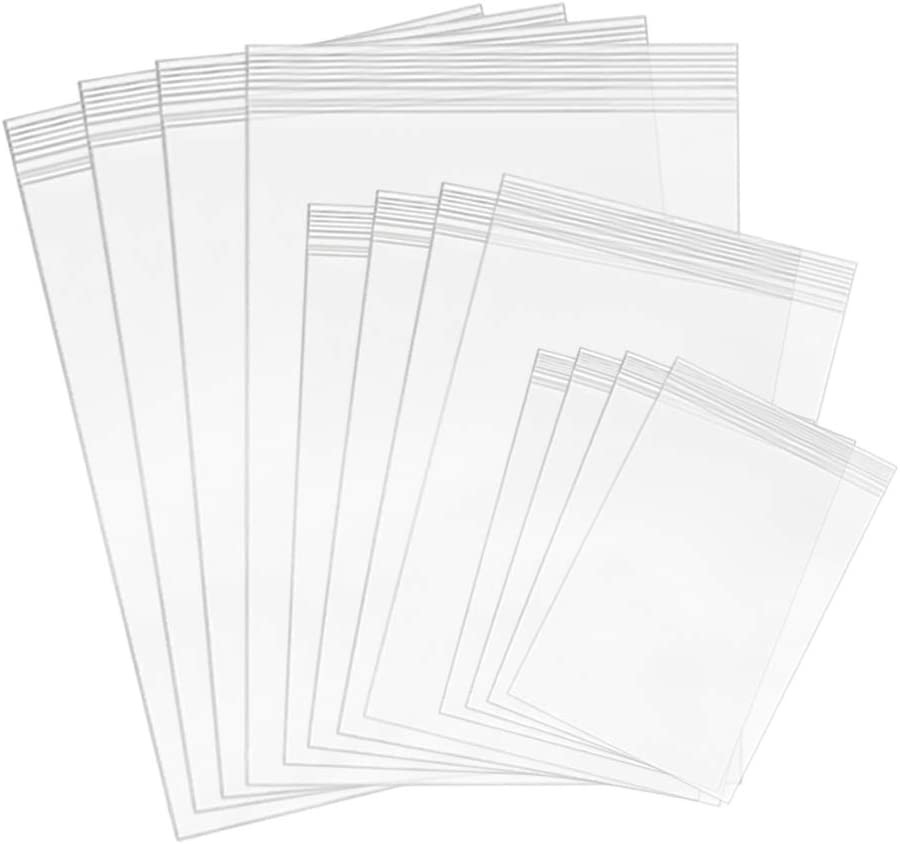 Set de 300 pungi mici cu fermoar HRX, plastic, transparent, 9 x13 cm / 7,4 x 4,9 cm / 10 x 7 cm 300 imagine noua