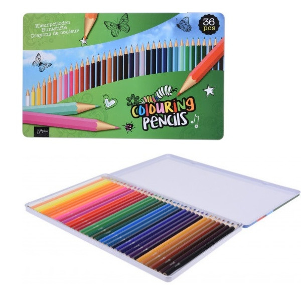 Set de 36 creioane colorate Karll, lemn