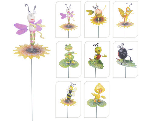 Set de 4 decoratiuni gradina Karll fluture/libelula/albina/broasca/pasare/furnica Pret Redus chilipirul-zilei pret redus imagine 2022