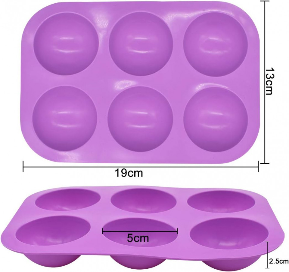 Poze Set de 4 forme pentru prajituri Miotlsy, silicon, violet, 19 x 13 x 2,5 cm