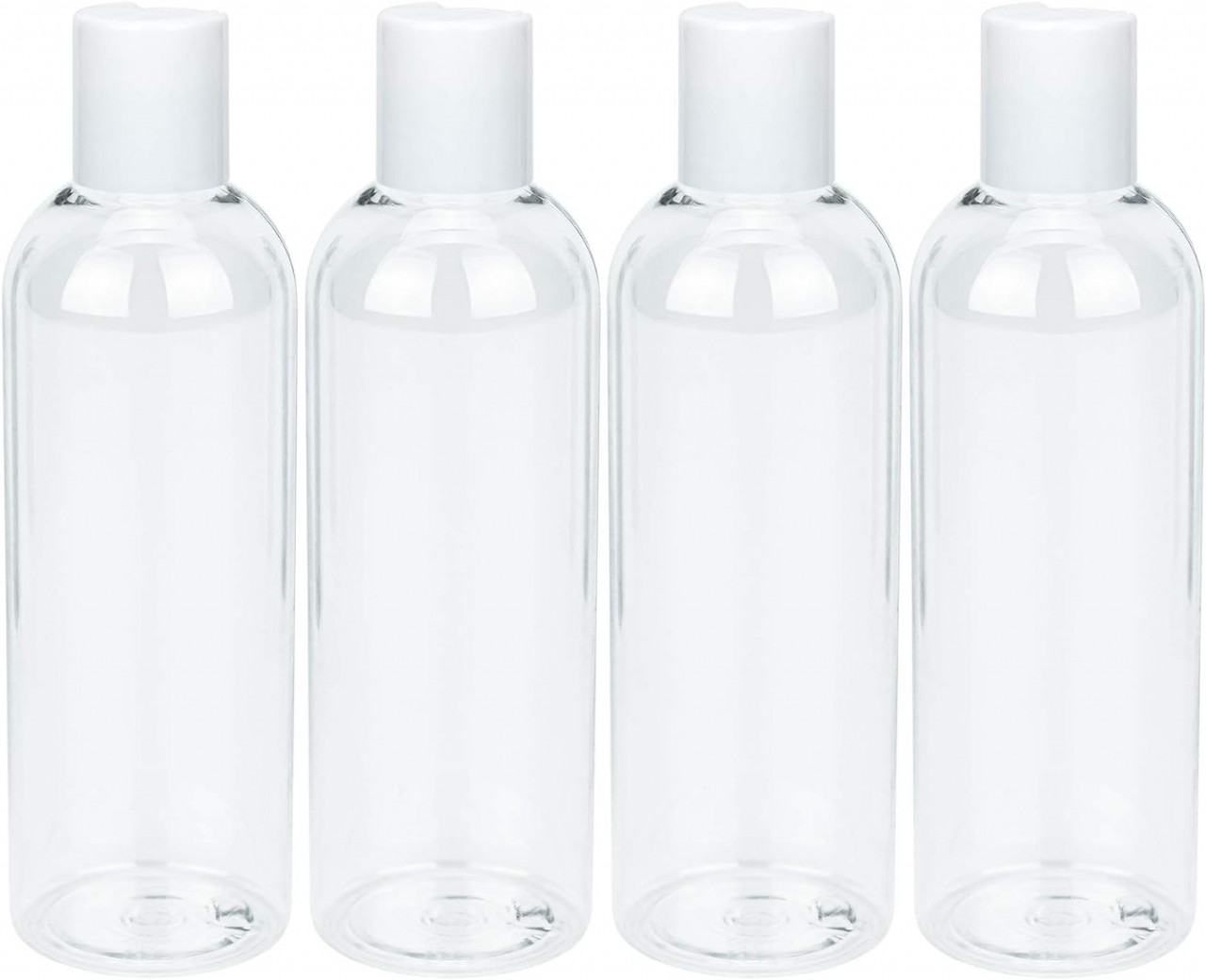 Set de 4 sticlute cu capac Copackr, PET, transparent/alb, 100 ml