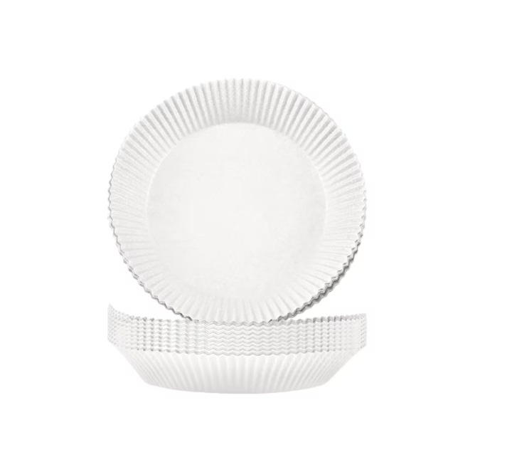 Set de 50 hartii de copt pentru friteuza cu aer TOYVIDDY, alb, 20 x 4,5 cm