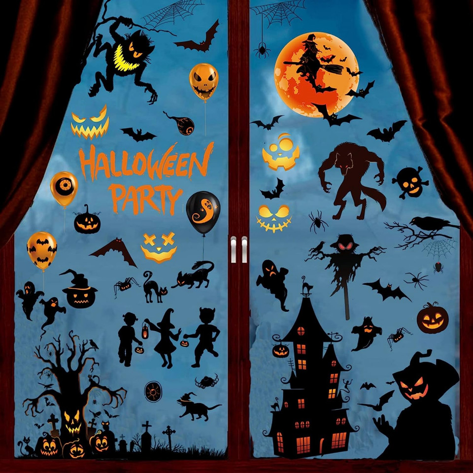 Set de 9 foi cu stickere pentru Halloween CMJBUHR, PVC, multicolor chilipirul-zilei.ro/