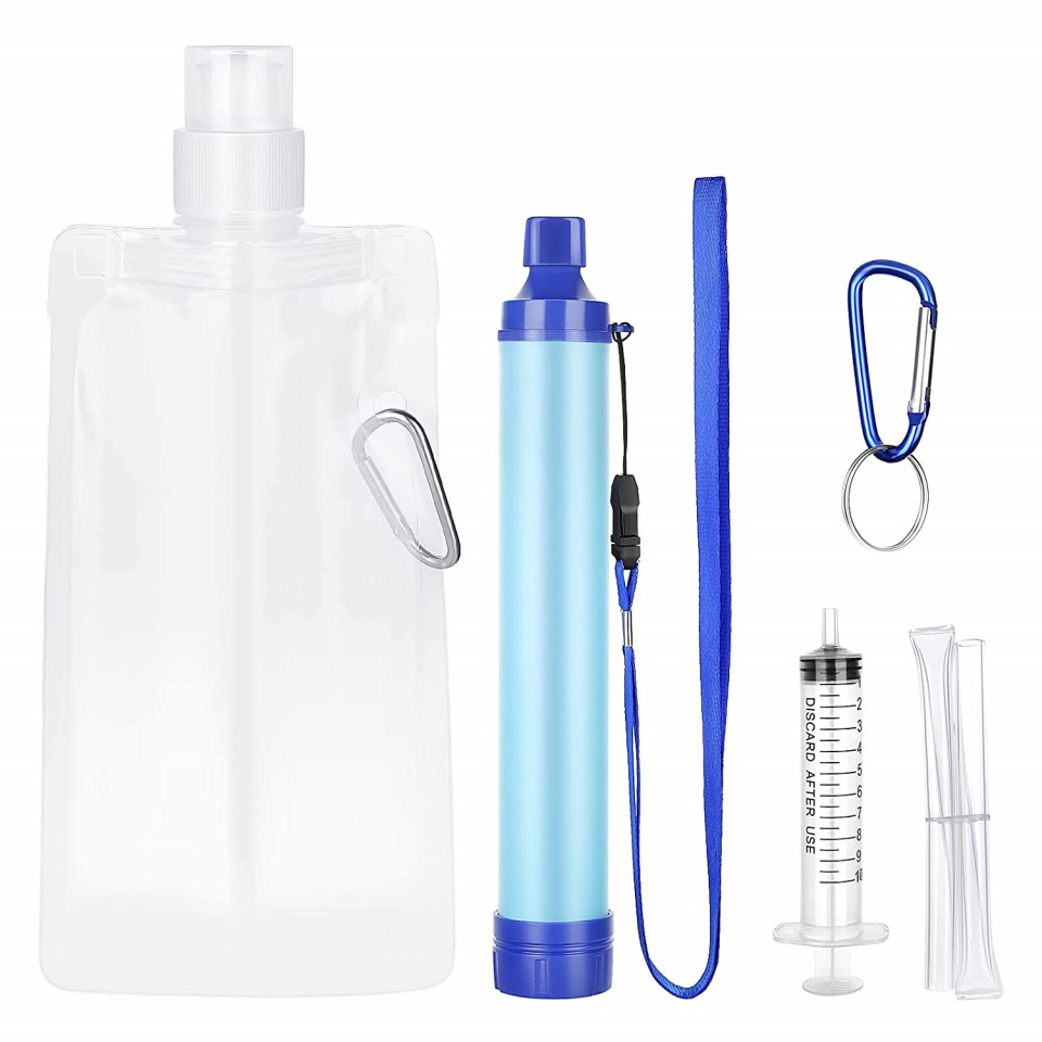 Poze Set de accesorii pentru filtrarea apei Vintoney, plastic, alb/albastru, 6 piese