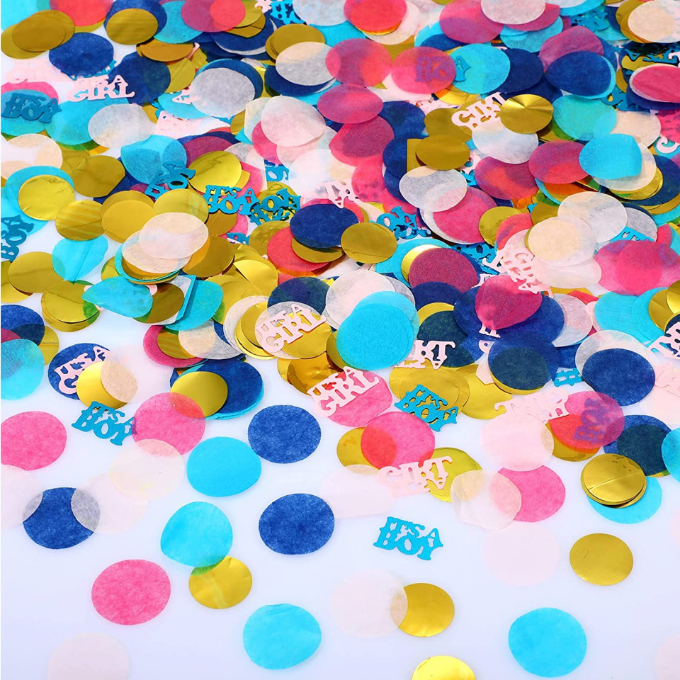 Set de confetti pentru dezvaluirea sexului Kasyat, PVC, multicolor Accesorii pentru petreceri 2023-09-25