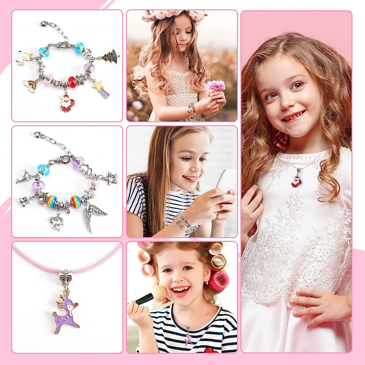 Poze Set de creatie bijuterii pentru copii TsuperU, metal, multicolor, 40 piese