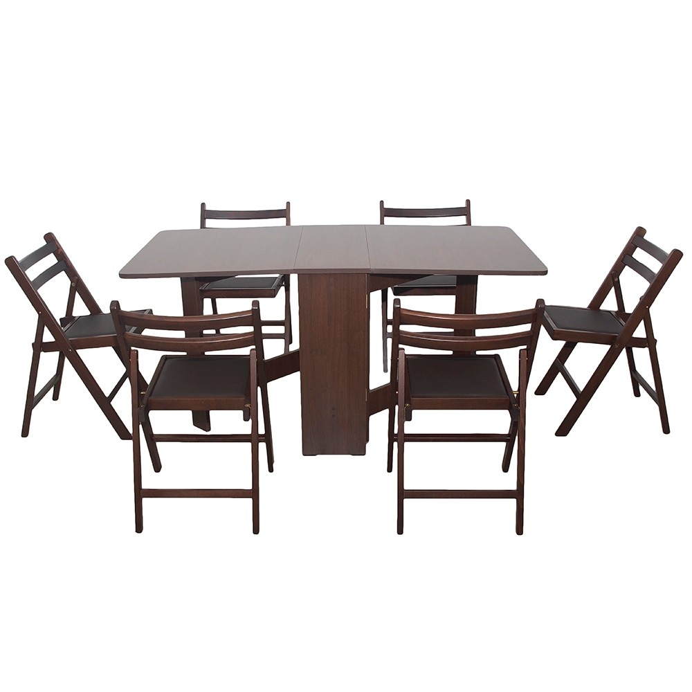 Set masa plianta MD1 cu 6 scaune pliante, wenge