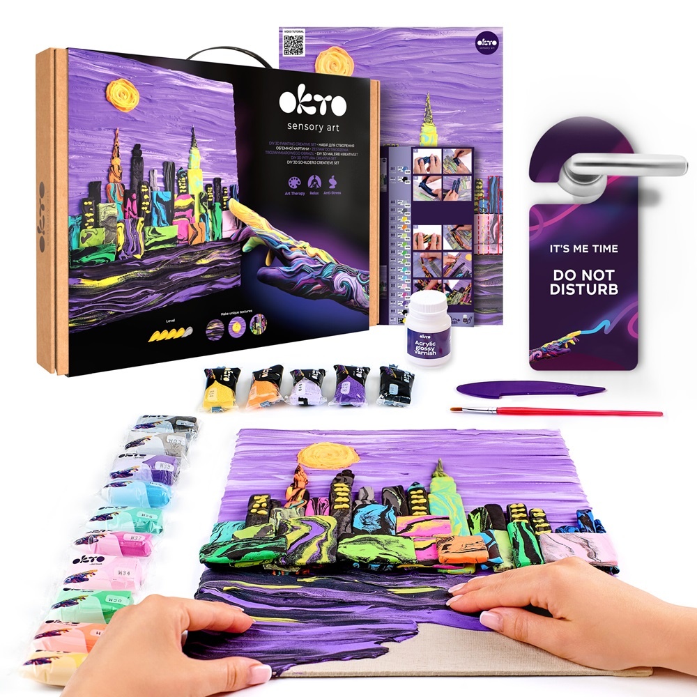 Set pictura 3D cu argila usoara, 30*40cm - New York Skyline