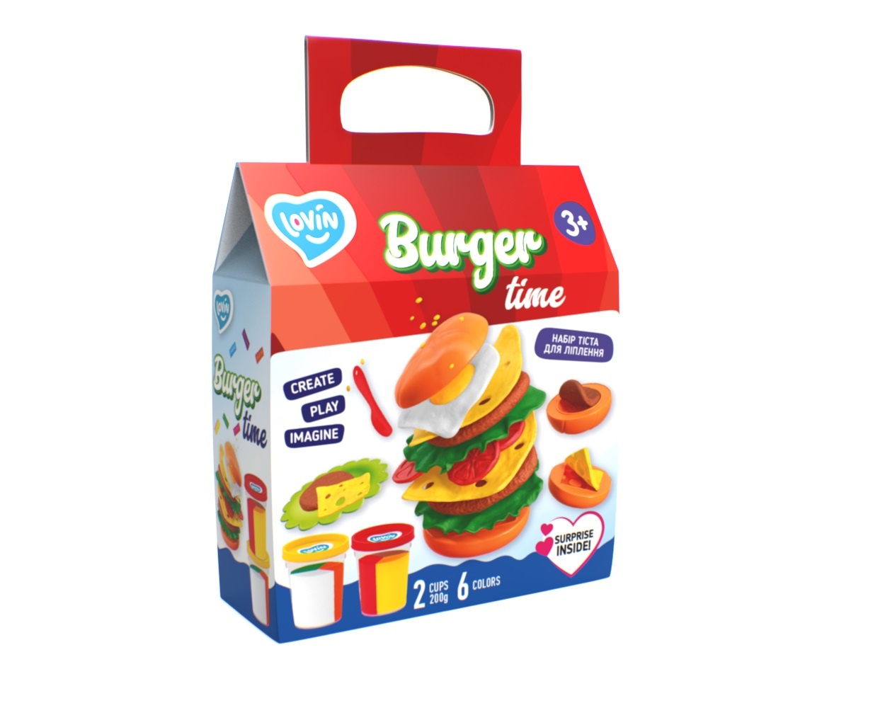 Set plastilina 100% ECO, Lovin\'Do, Burger Time