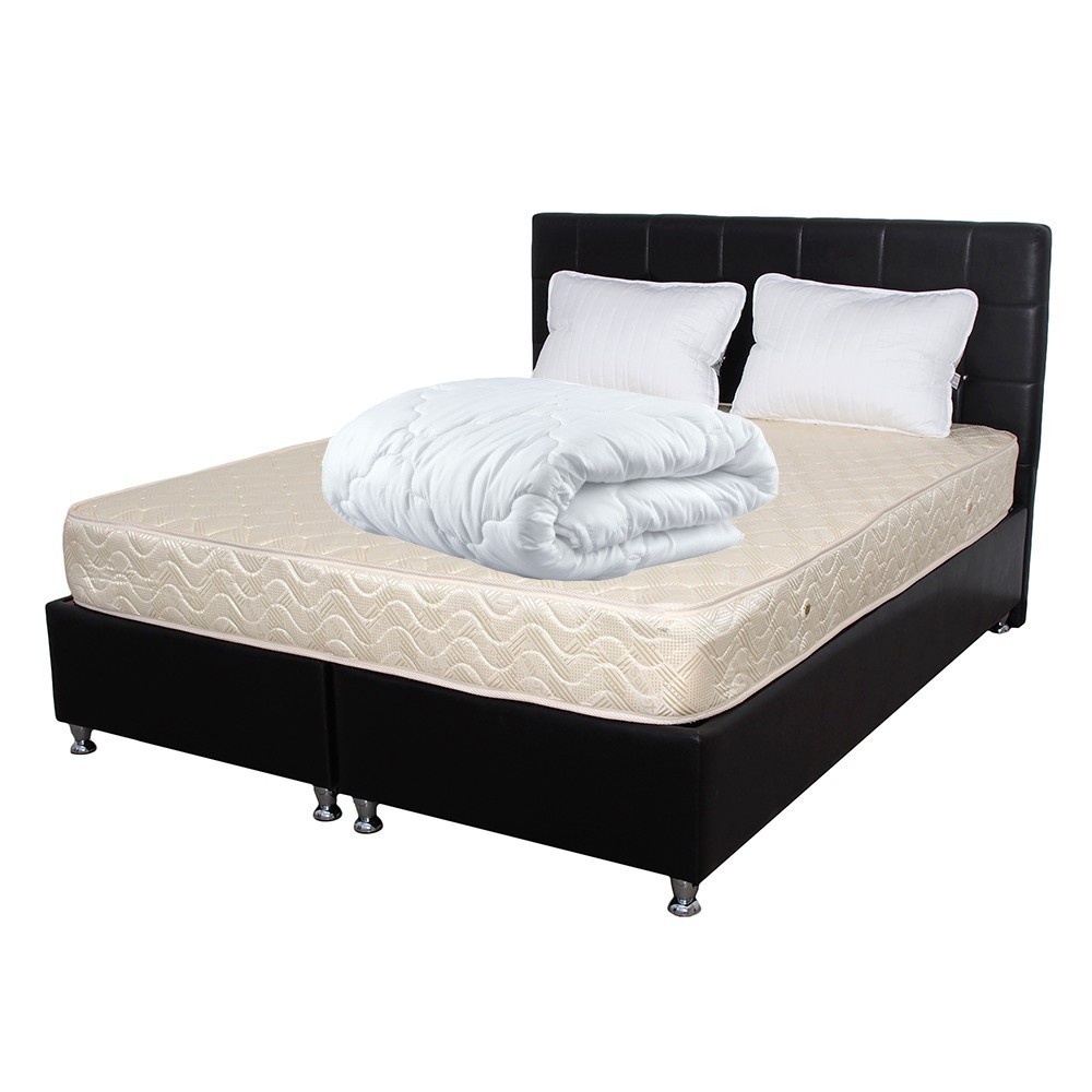 Set Saltea SOFIA Ortopedica 120x200x20 cu 2 perne microfibra 50x70 + pilota microfibra iarna 140x200