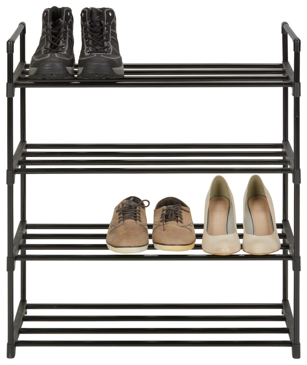 Suport pentru pantofi negru, 65/74/30 cm