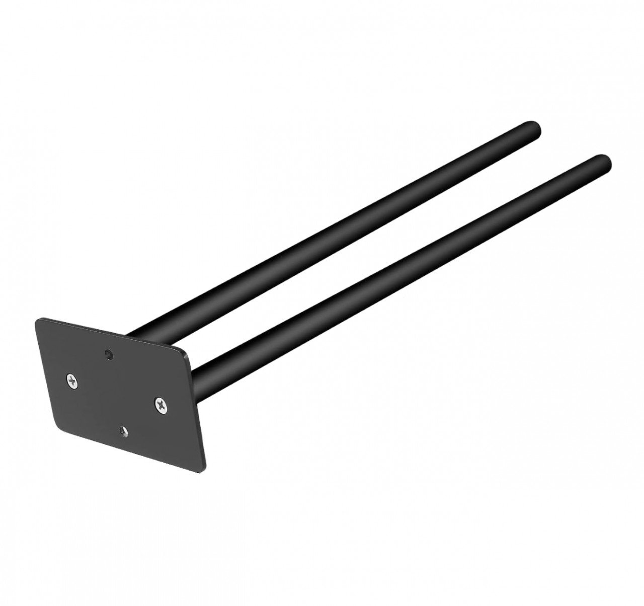 Suport pentru prosoape Meijo, otel inoxidabil, negru, 38,5 x 10 x 5 cm