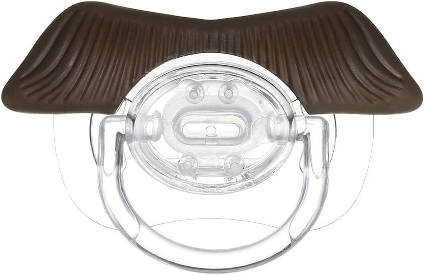 Suzeta pentru copii Decdeal, silicon, maro/transparent, 6 luni +
