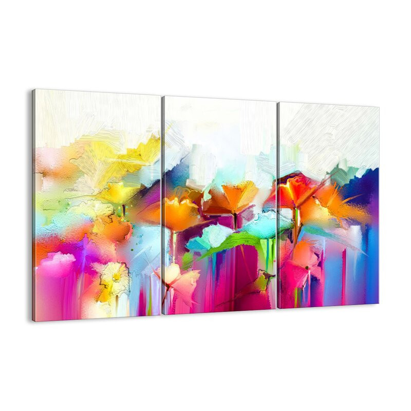 Tablou Ebern Designs, 3 piese, multicolor, 70 x 105 x 1,8 cm Decorațiuni de perete 2023-02-08