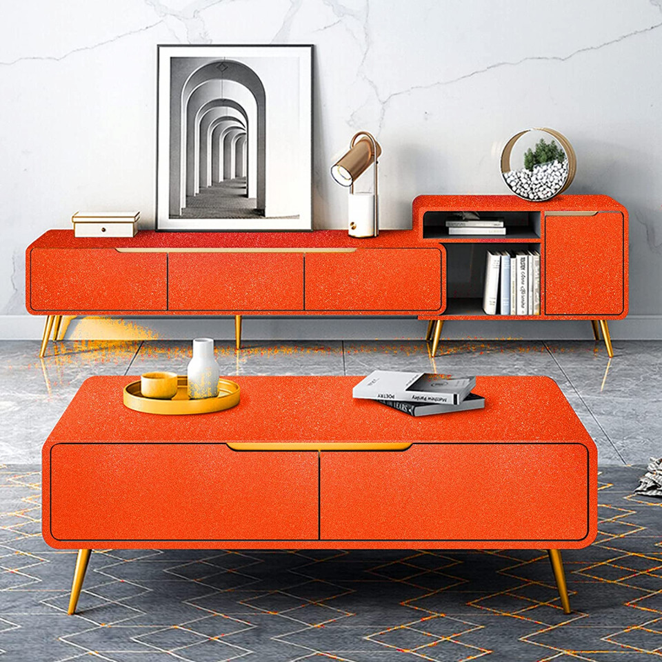 Tapet autoadeziv Decoroom, portocaliu 40 x 300 cm