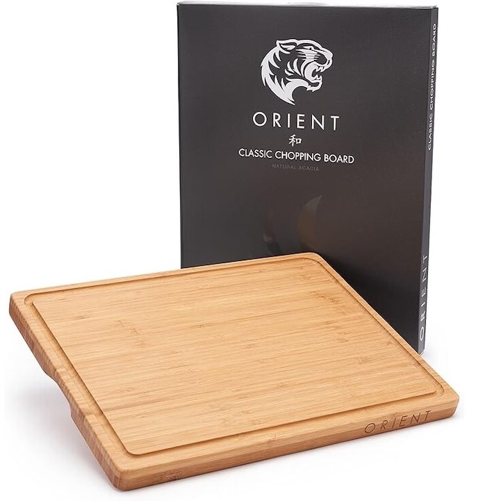 Tocator din Lemn Natural de Bambus, Orient, Canelura pentru scurgerea sucului, 40.5 x 30.5 cm, resigilat