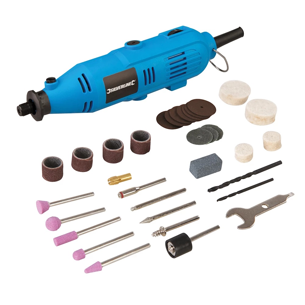 Unealta rotativa multifunctionala Silverline, electrica, 135 W, 8000-33.000 rpm