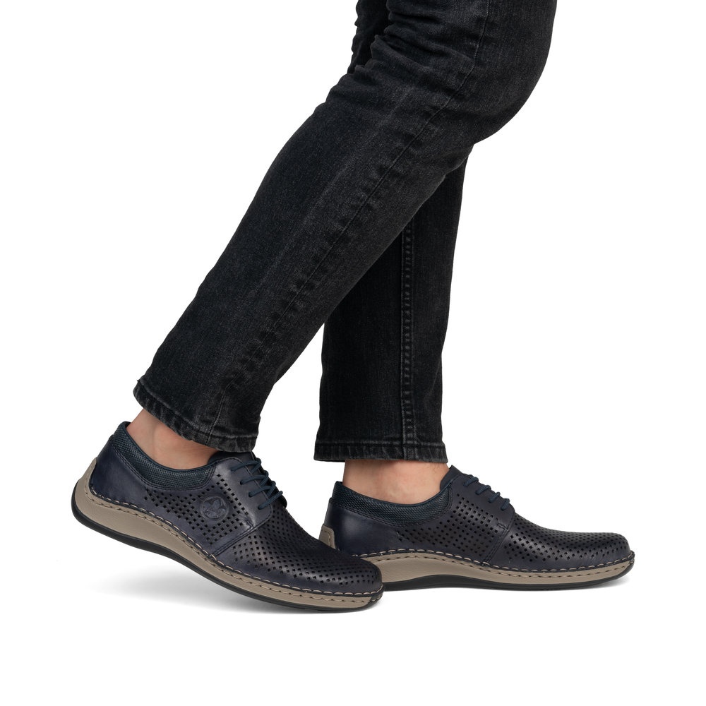 Pantofi Bărbați Rieker 05213-14 din Piele Naturală Perforată