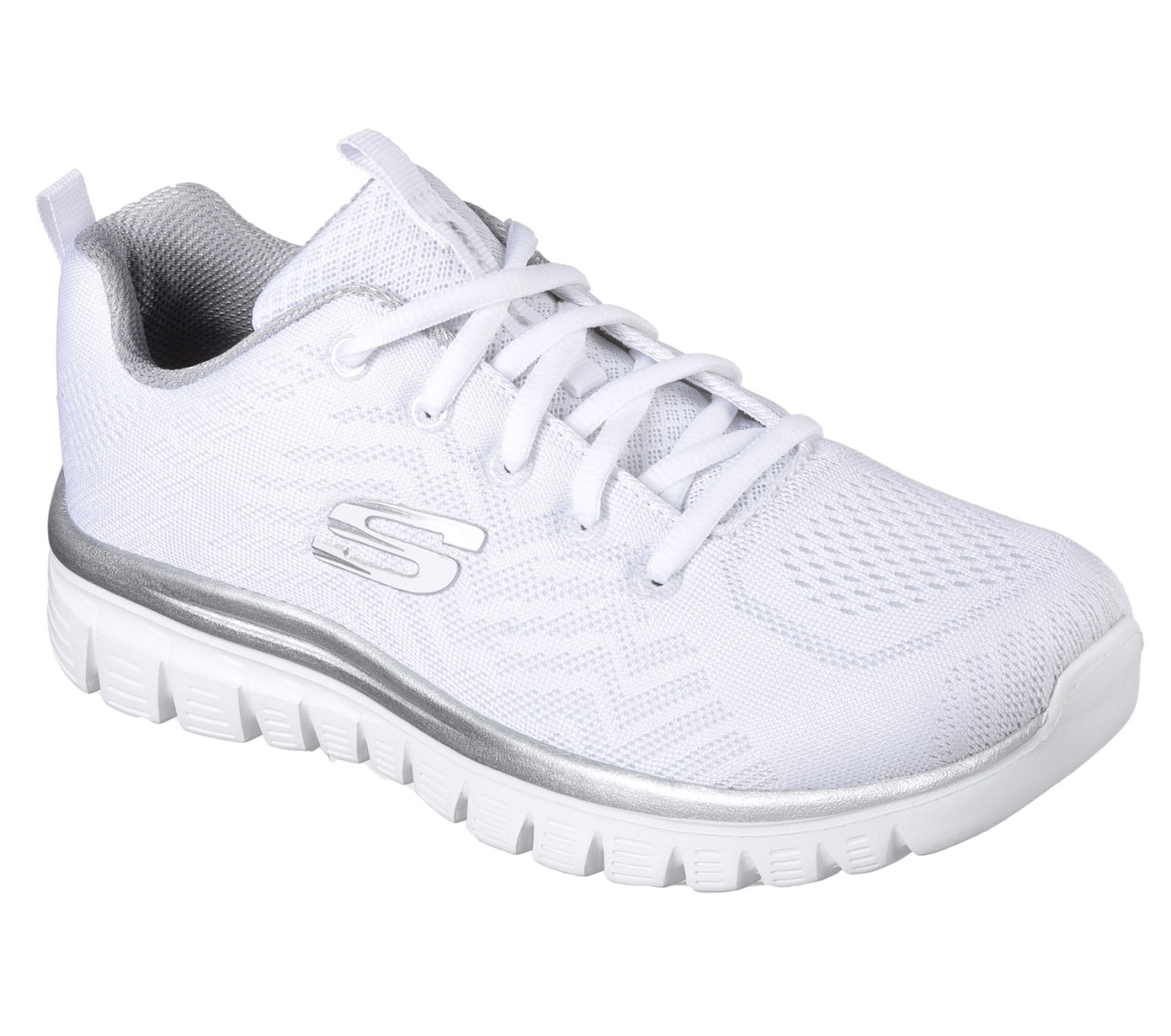 Sneakers dama Skechers Graceful Get 12615 WSL albi pentru vara