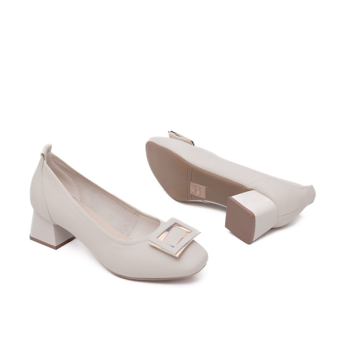 pantofi office dama comozi - Pantofi eleganti piele naturala M4M440011B 52-N, nude