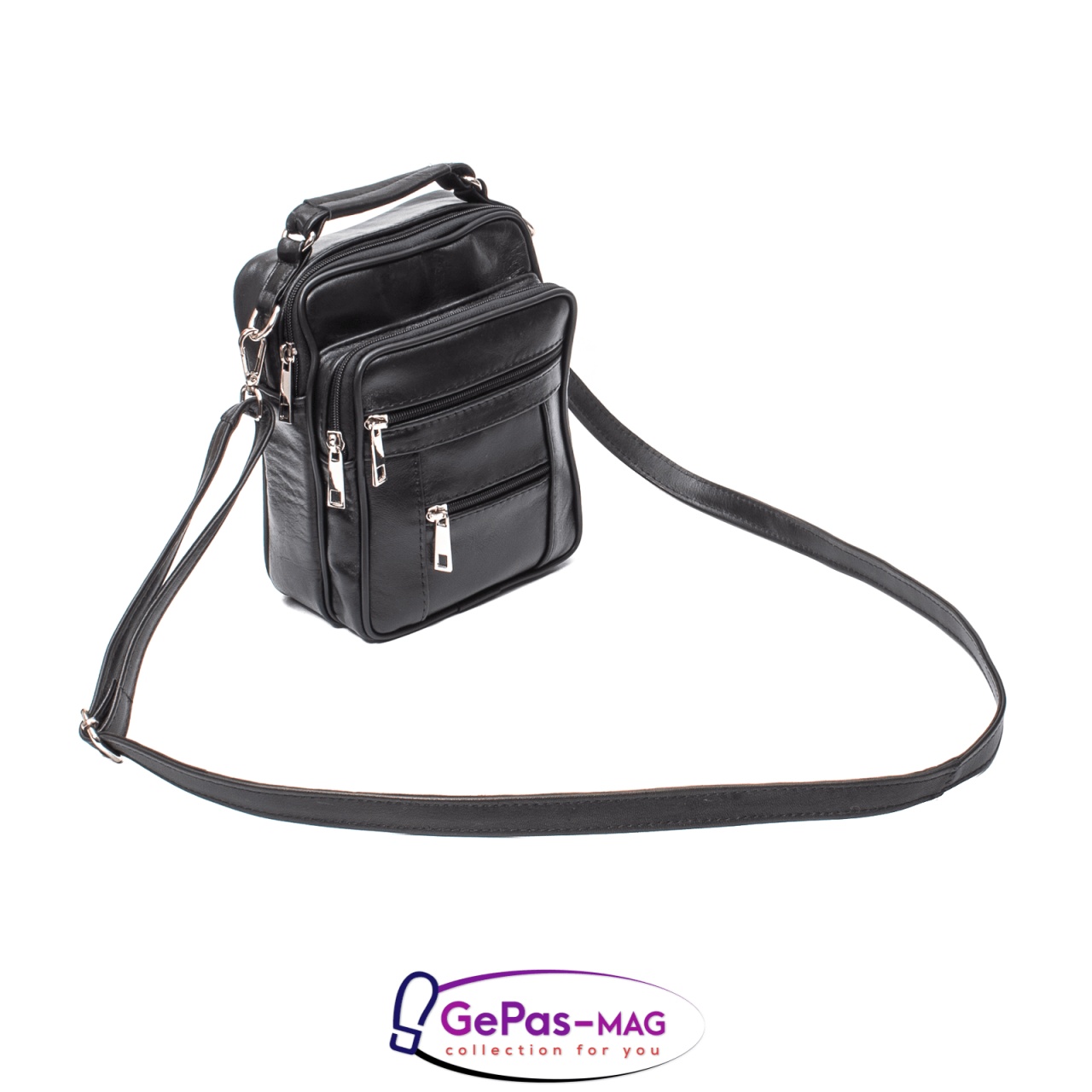 Borseta barbati, piele naturala, B14 negru
