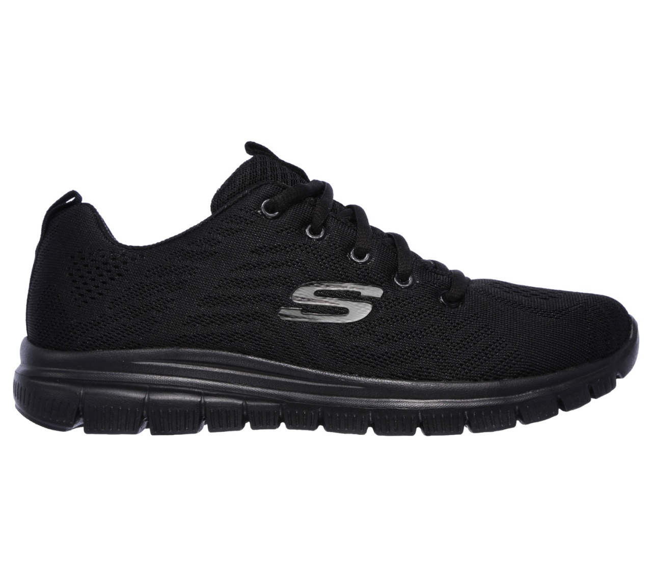 Sneakers dama Skechers Graceful Get 12615 BBK negri pentru tinute casual
