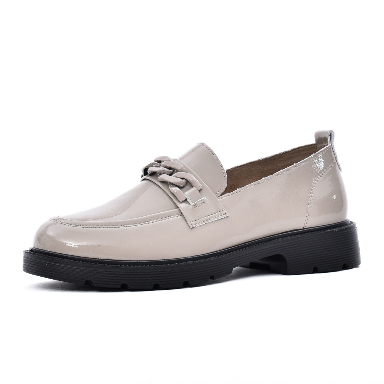 Pantofi dama din piele naturala lacuita, PASS Collec...