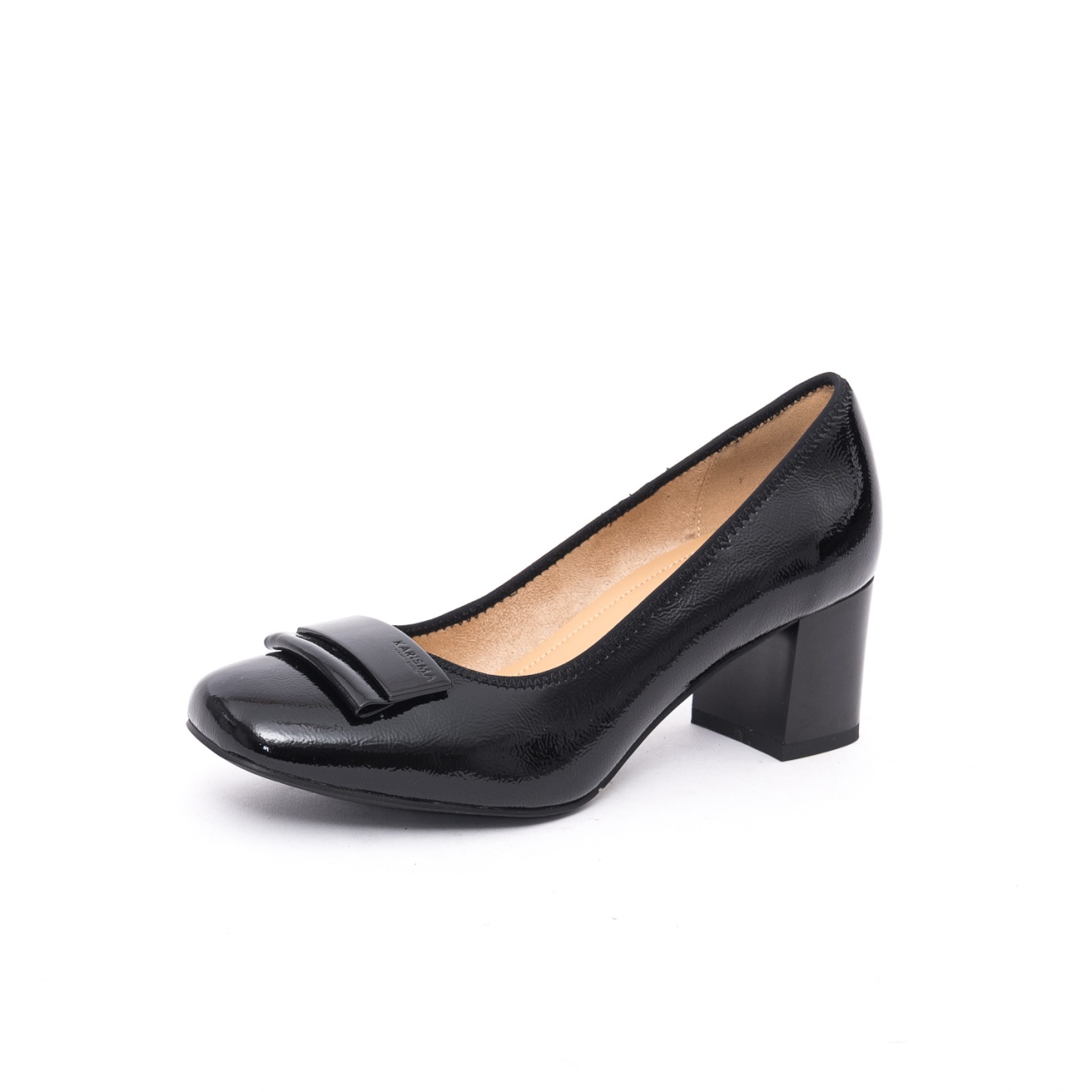 Pantofi damă Karisma din piele lăcuită neagră JIJI60...