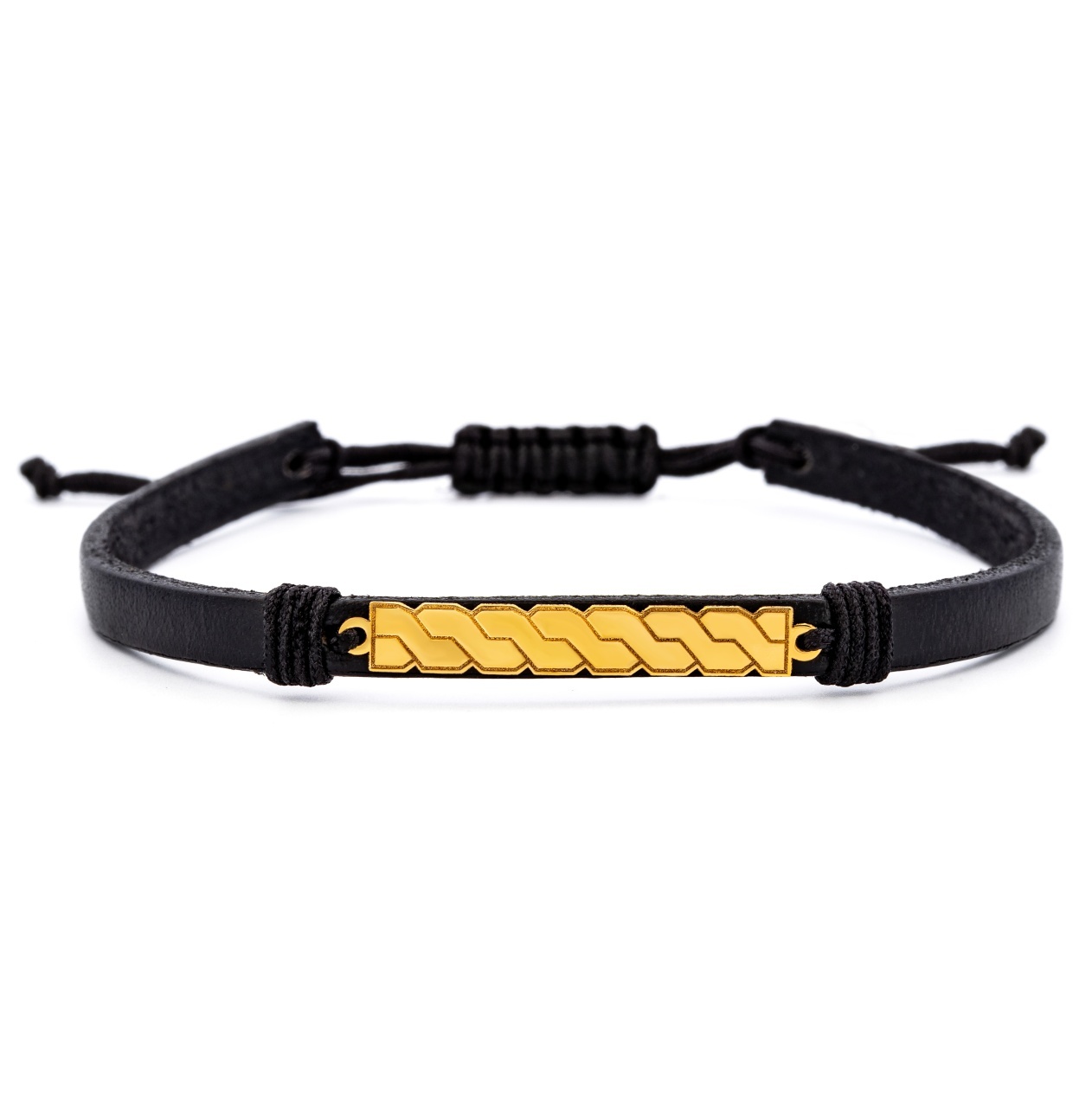 Brățară Infinity din AUR 14K si Piele Naturală